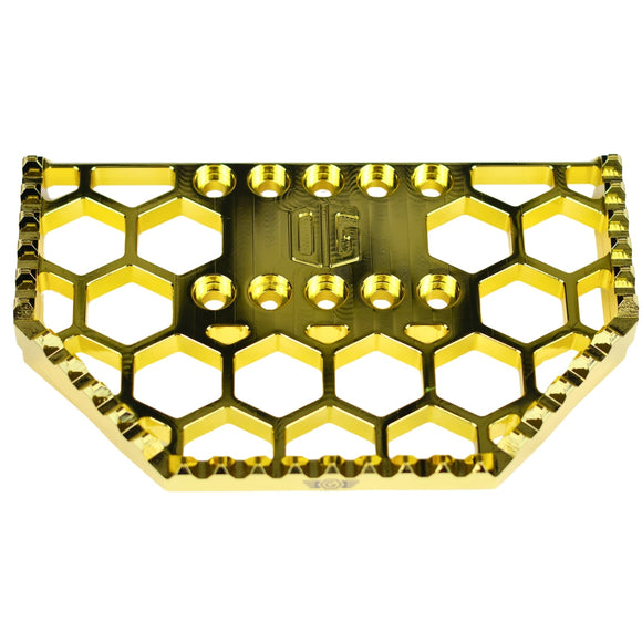 V3 Mini gold floorboard replacement gripper – honeycomb motorcycle footboard