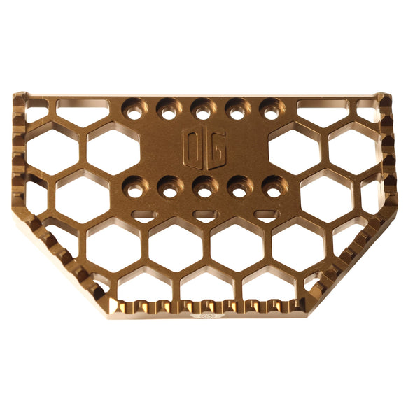 V3 Mini floorboard replacement gripper - bronze honeycomb CNC design