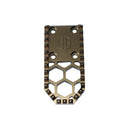V3 Mini bronze motorcycle foot peg with honeycomb cutouts