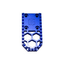 Blue anodized V3 Mini aluminum motorcycle foot peg gripper