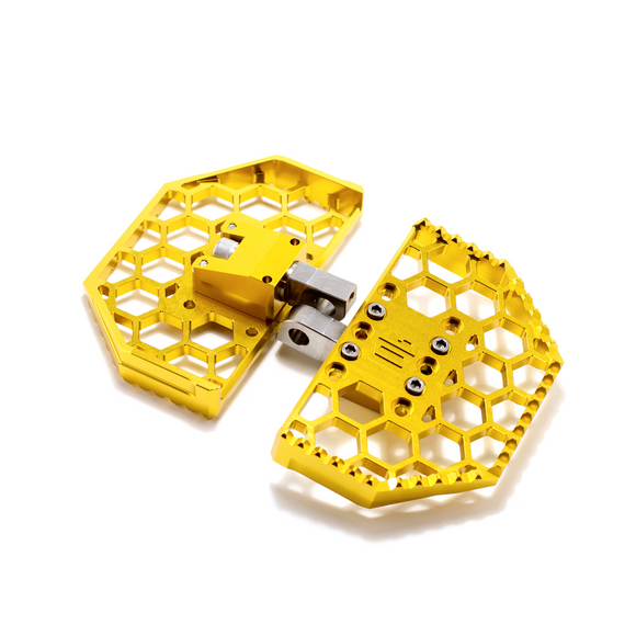 Gold honeycomb V3 mini floorboards for Harley-Davidson