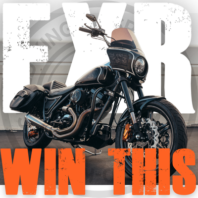 1989 Harley Davidson FXR Gnar by Speed Kings with Text that says FXR WIN THIS