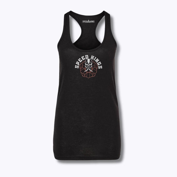 Speed-Kings Women's Death Blooms Racerback Tank Top Black