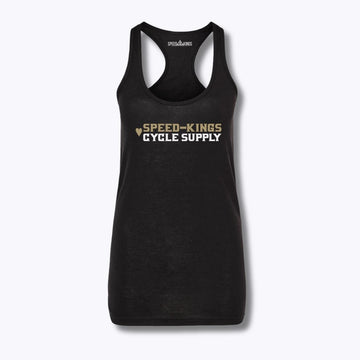 Speed-Kings Women's I Heart Speed-Kings Racerback Tank Top Black