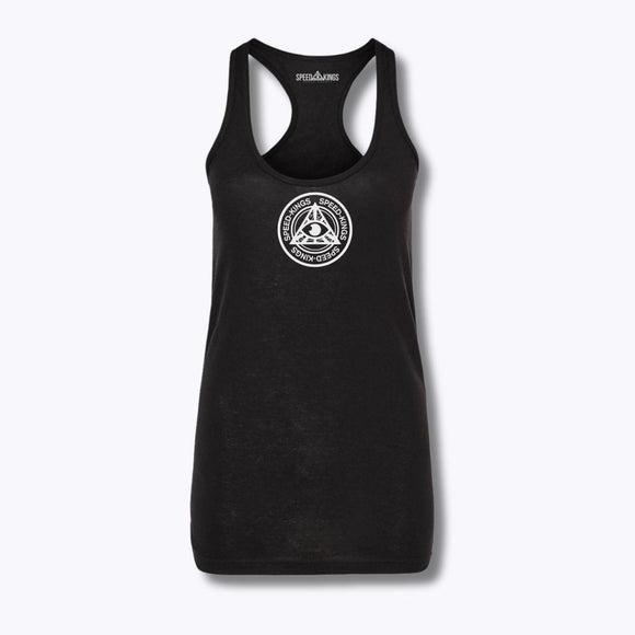 Speed-Kings Women's SKC Logo Racerback Tank Top Black
