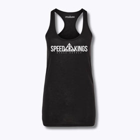Speed-Kings Women's Speed-Kings Logo Racerback Tank Top Black