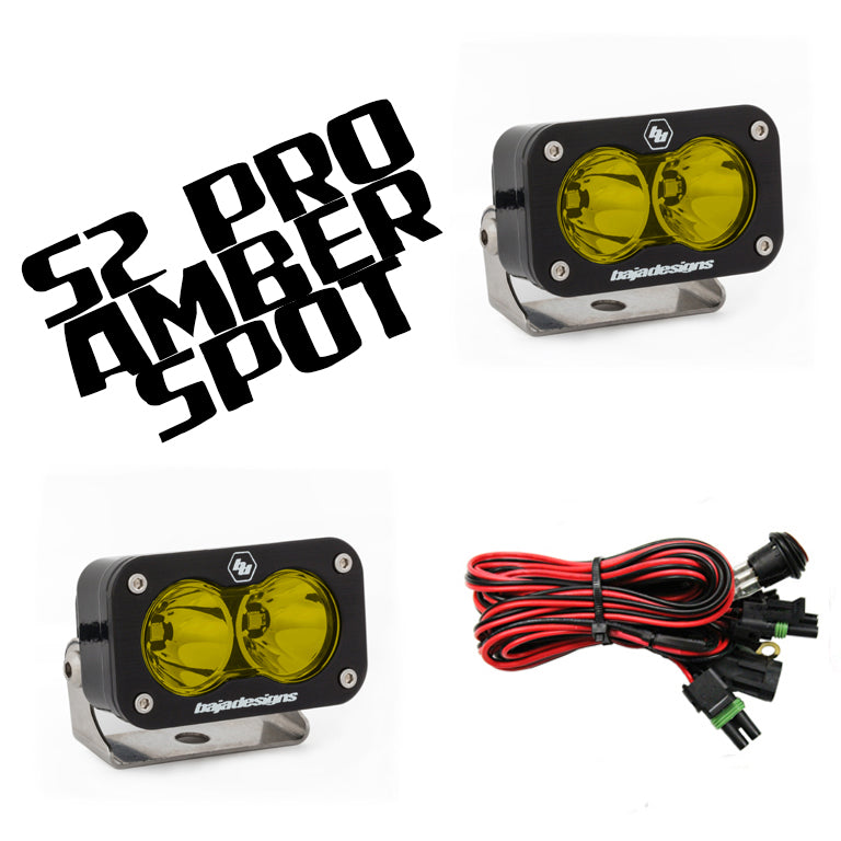 Baja Designs S2 Pro LED Lights (Set of 2) - Powerful Off-Road