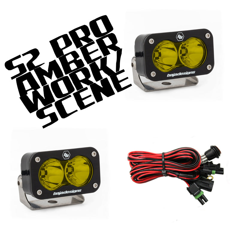 Baja Designs S2 Pro LED Lights (Set of 2) - Powerful Off-Road