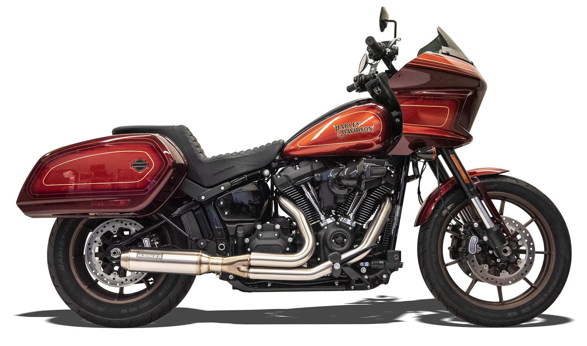 BASSANI XHAUST ROAD RAGE STAINLESS 2-INTO-1 EXHAUST SYSTEM - SUPER BIKE MUFFLER - 0