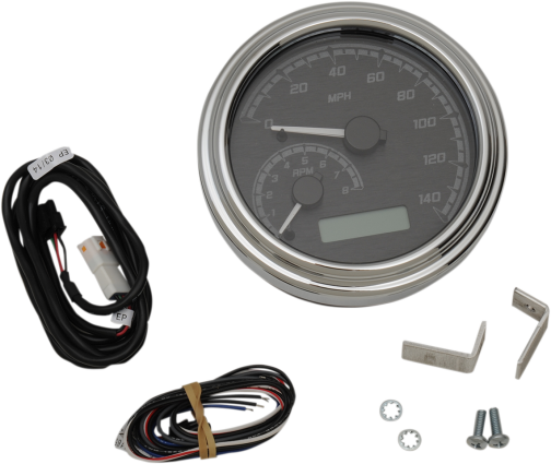 Dakota Digital 4-5/8" Tank Gauge System - Black/Gray/Chrome Trim