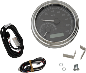 Dakota Digital 4-5/8" Tank Gauge System - Black/Gray/Chrome Trim