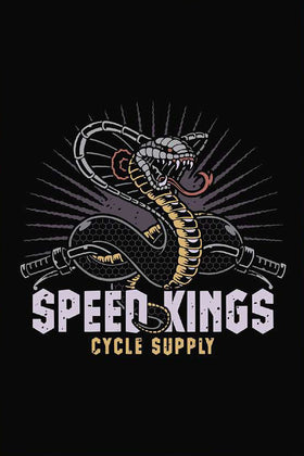 SPEED-KINGS CYCLE COBRA GARAGE BANNER