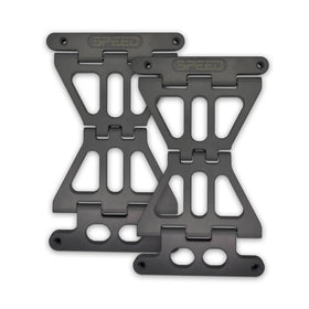 Black Lightweight composite No Drama Lid Stoppers for Harley Touring models. Strong, secure support for 2014–2023 non-CVO and all 2024+ bikes. 