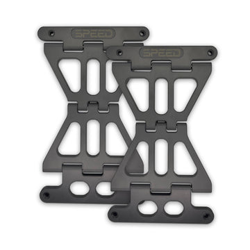 Black Lightweight composite No Drama Lid Stoppers for Harley Touring models. Strong, secure support for 2014–2023 non-CVO and all 2024+ bikes. 