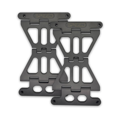 Black Lightweight composite No Drama Lid Stoppers for Harley Touring models. Strong, secure support for 2014–2023 non-CVO and all 2024+ bikes. 