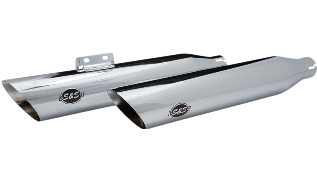 S&S Cycle Slash Cut Race Slip-On Mufflers for M8 Softail - 0