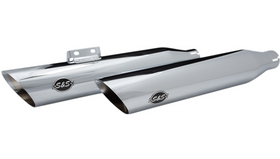 S&S Cycle Slash Cut Race Slip-On Mufflers for M8 Softail - 0