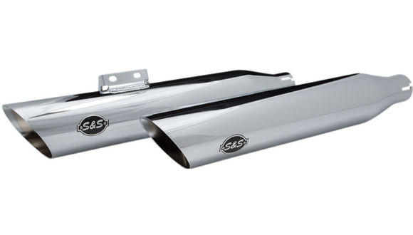 S&S Cycle Slash Cut Race Slip-On Mufflers for M8 Softail