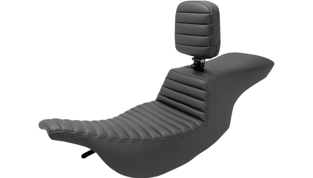 SADDLEMEN TOUR STEP UP SEAT W/ RIDER BACKREST - 97 - 07 FLHR/FLHX