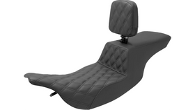 SADDLEMEN TOUR STEP UP SEAT W/ RIDER BACKREST - 97 - 07 FLHR/FLHX