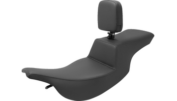 SADDLEMEN TOUR STEP UP SEAT W/ RIDER BACKREST - 97 - 07 FLHR/FLHX - 0