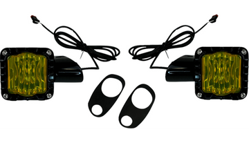 CUSTOM DYNAMICS LED TURN SIGNALS - BLACK -YELLOW LENS - ROAD GLIDE