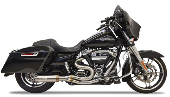 BASSANI 2-INTO-1 MID-LENGTH SUPER BIKE EXHAUST SYSTEM - STAINLESS STEEL