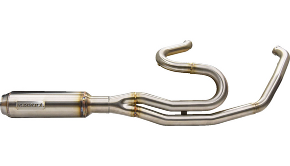 BASSANI 2-INTO-1 MID-LENGTH SUPER BIKE EXHAUST SYSTEM - STAINLESS STEEL