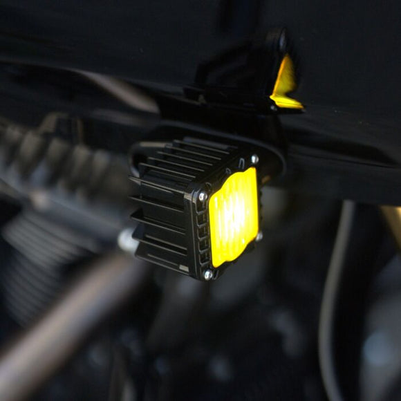 CUSTOM DYNAMICS LED TURN SIGNALS - BLACK -YELLOW LENS - ROAD GLIDE
