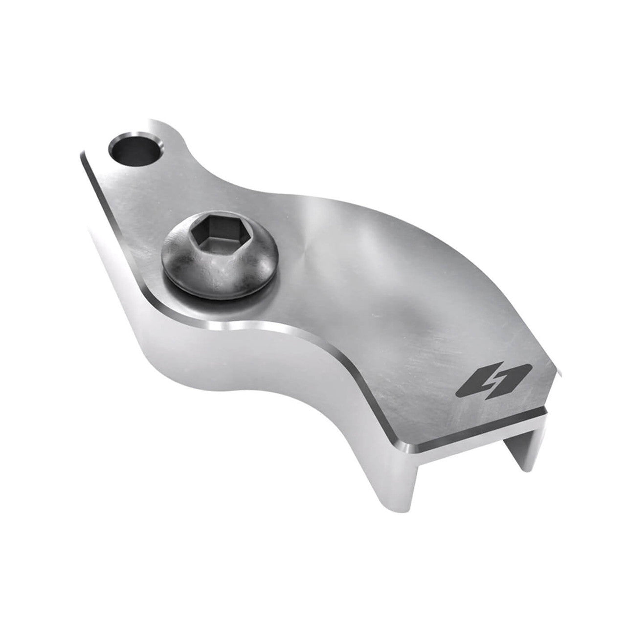 A machine finish Kraus EZ-SHIFT shifter for M8 Bagger and Softail motorcycles, made of billet aluminum