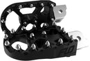 Black Flo Motorsports MX style motorcycle foot pegs with replaceable cleats