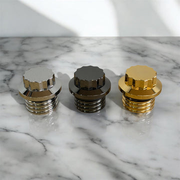 BAMCO 12 Point Vented Gas Caps for Harley-Davidson Harley, machined and plated in the USA