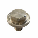 Billet aluminum CNC hex steering stem top bolt, raw finish; fits Harley 1999-2005 FXD & 1988-2020 XL