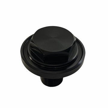 Black billet aluminum CNC steering stem top bolt #106201B - replacement for Harley FXD (1999–2005) and XL (1988–2020)