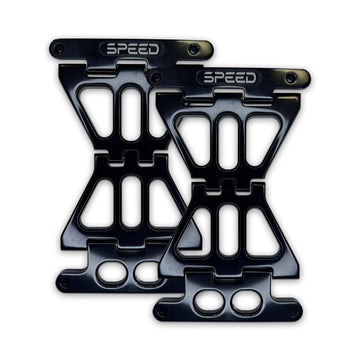 Speed by Design Billet Saddlebag Lid Tethers for Harley Davidson Touring Motorcycles in Black 