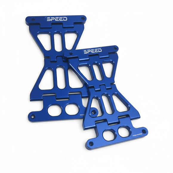 Speed by Design Billet Saddlebag Lid Tethers for Harley Davidson Touring Motorcycles in Blue