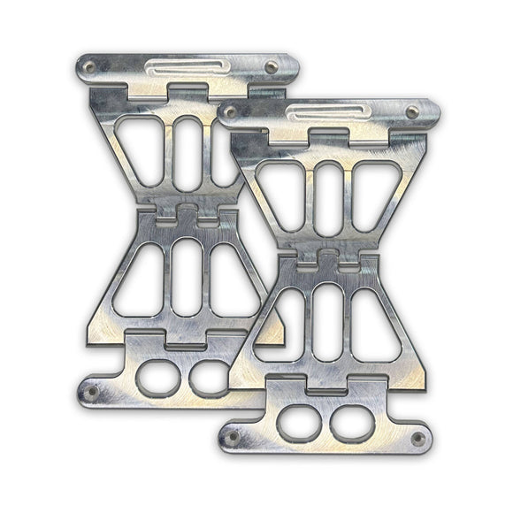 Speed by Design Billet Saddlebag Lid Tethers for Harley Davidson Touring Motorcycles in Raw Silver
