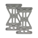 Grey - Lightweight composite No Drama Lid Stoppers for Harley Touring models. Strong, secure support for 2014–2023 non-CVO and all 2024+ bikes.