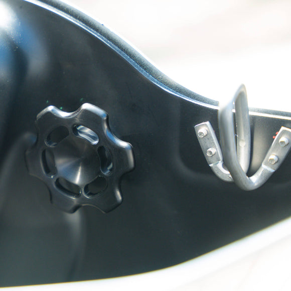 No Drama Speed Knobs for Harley Davidson Touring Models by Speed by Design in Black installed close up