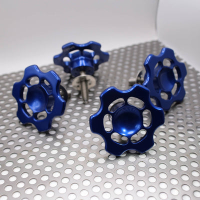 No Drama Speed Knobs for Harley Davidson Touring Models by Speed by Design in Blue