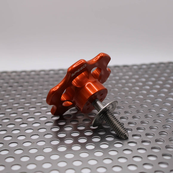 No Drama Speed Knobs for Harley Davidson Touring Models by Speed by Design in Orange back view