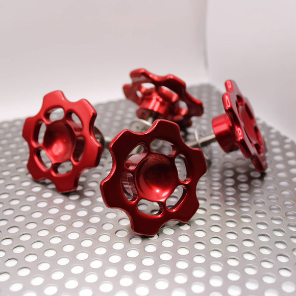 No Drama Speed Knobs for Harley Davidson Touring Models by Speed by Design in Red