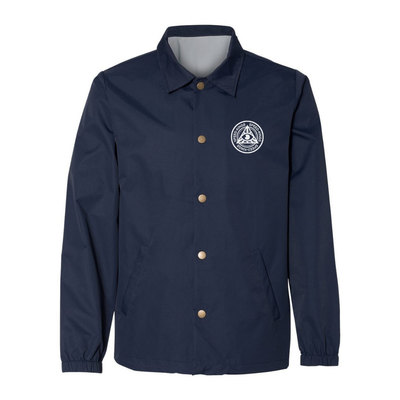 Navy blue jacket with a Speed Kings logo on a white background