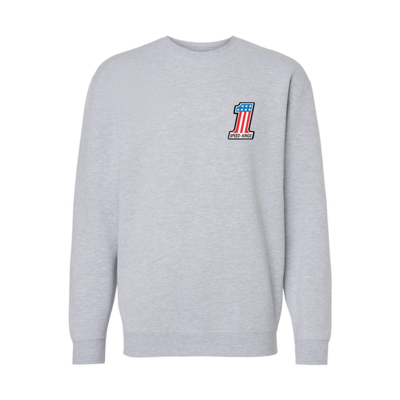Number One Speed-Kings MFG Heather Grey Sweatshirt