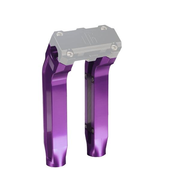 10.5in purple pull-back handlebar riser legs