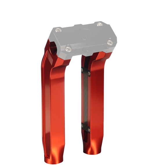 Red 10.5-inch pull-back motorcycle handlebar riser legs