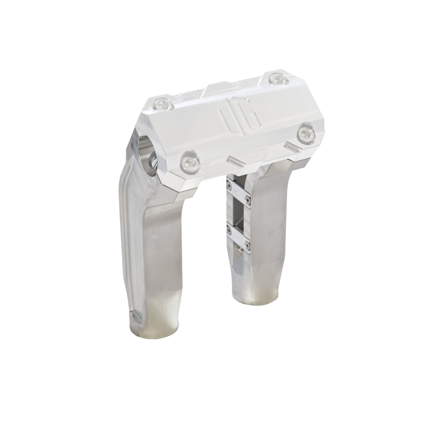 6.5-inch pullback handlebar riser legs, aluminum finish