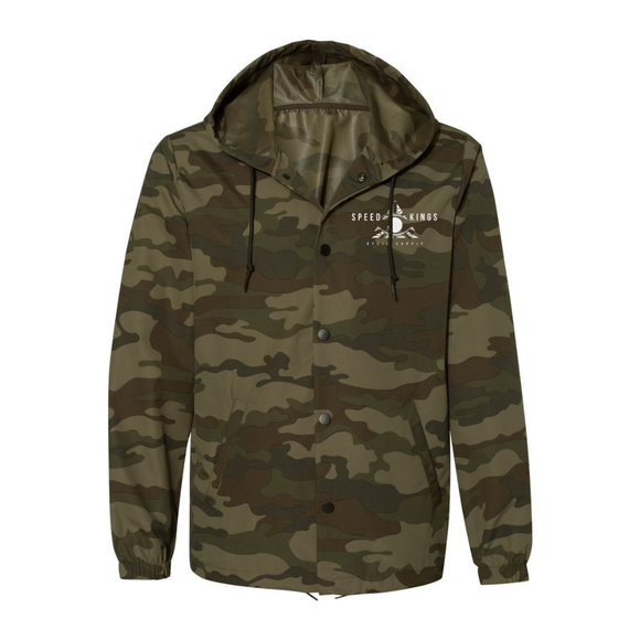 Speed Kings Camouflage jacket with a brand logo on a white background