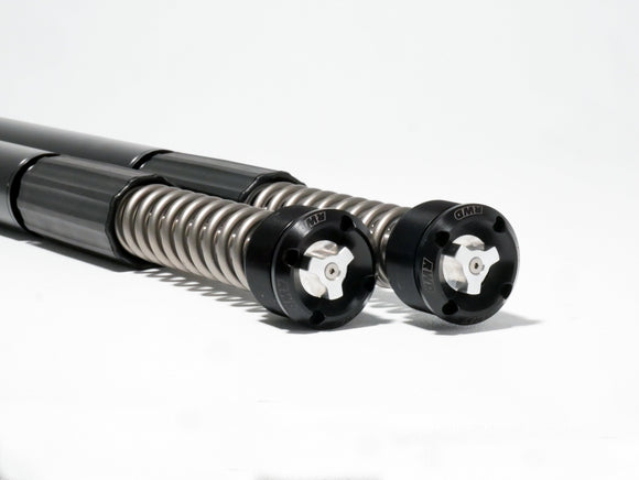 RWD V-Twin RS-1F Touring cartridge system motorcycle front fork cartridges with stainless coil springs and black end caps