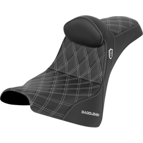 Saddlemen Pro Series Sdc Performance Seat w/ Backrest Silver Stitch Gripper FXBB/FXST '18-'25